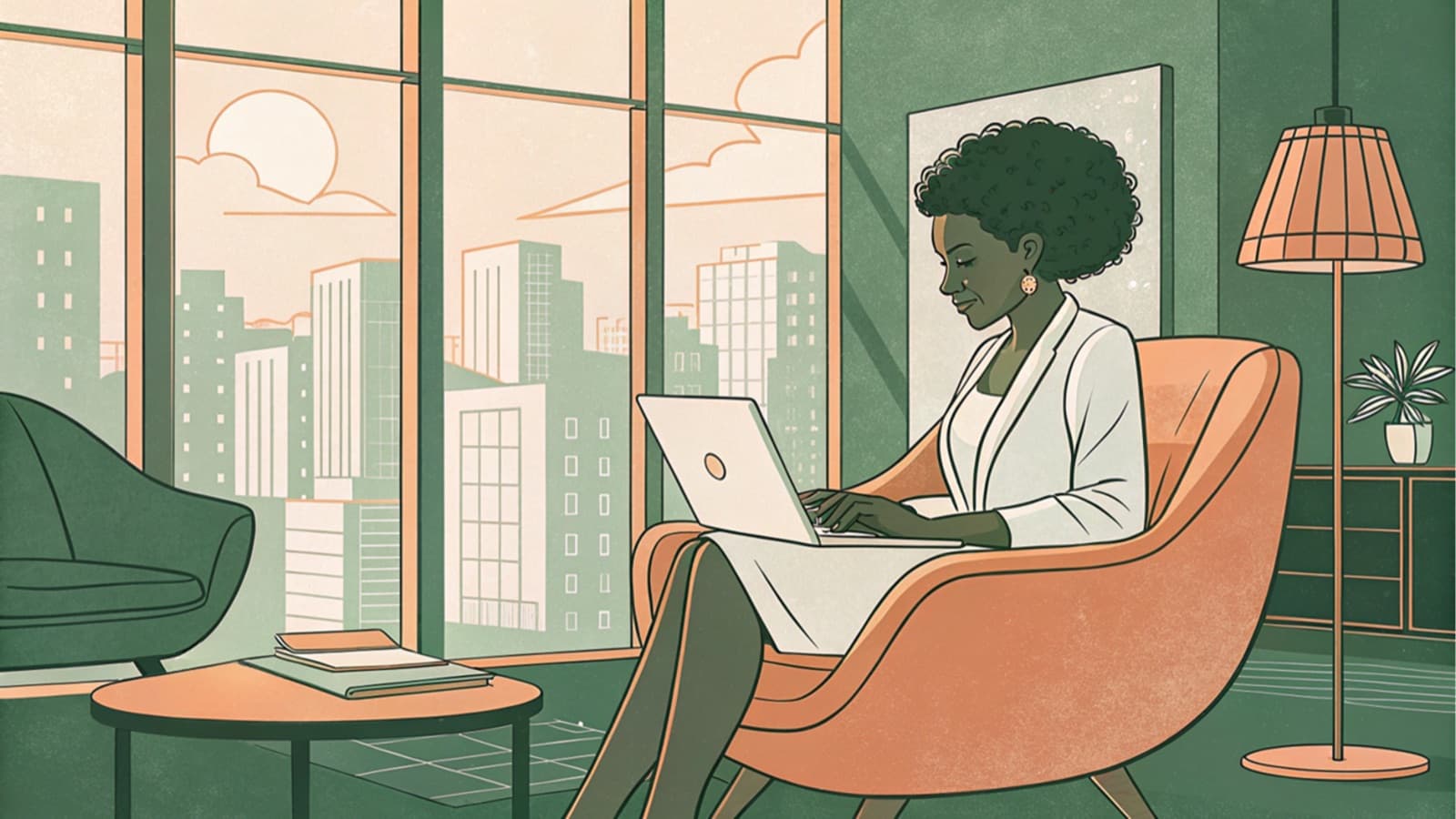 Professional working with content on a laptop