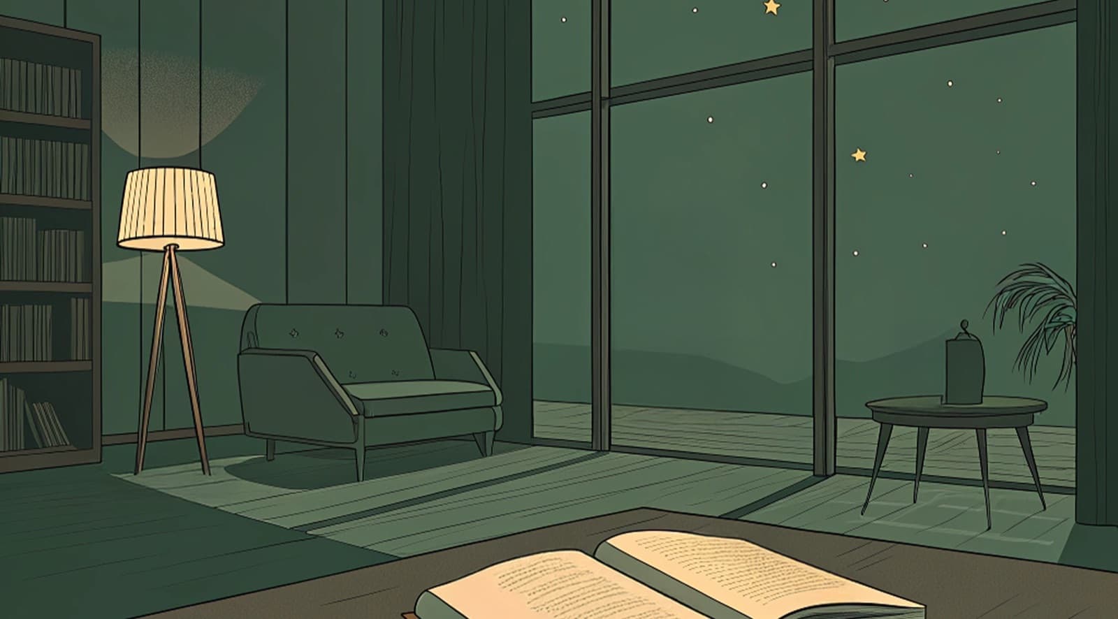 A reading room bathed in natural light