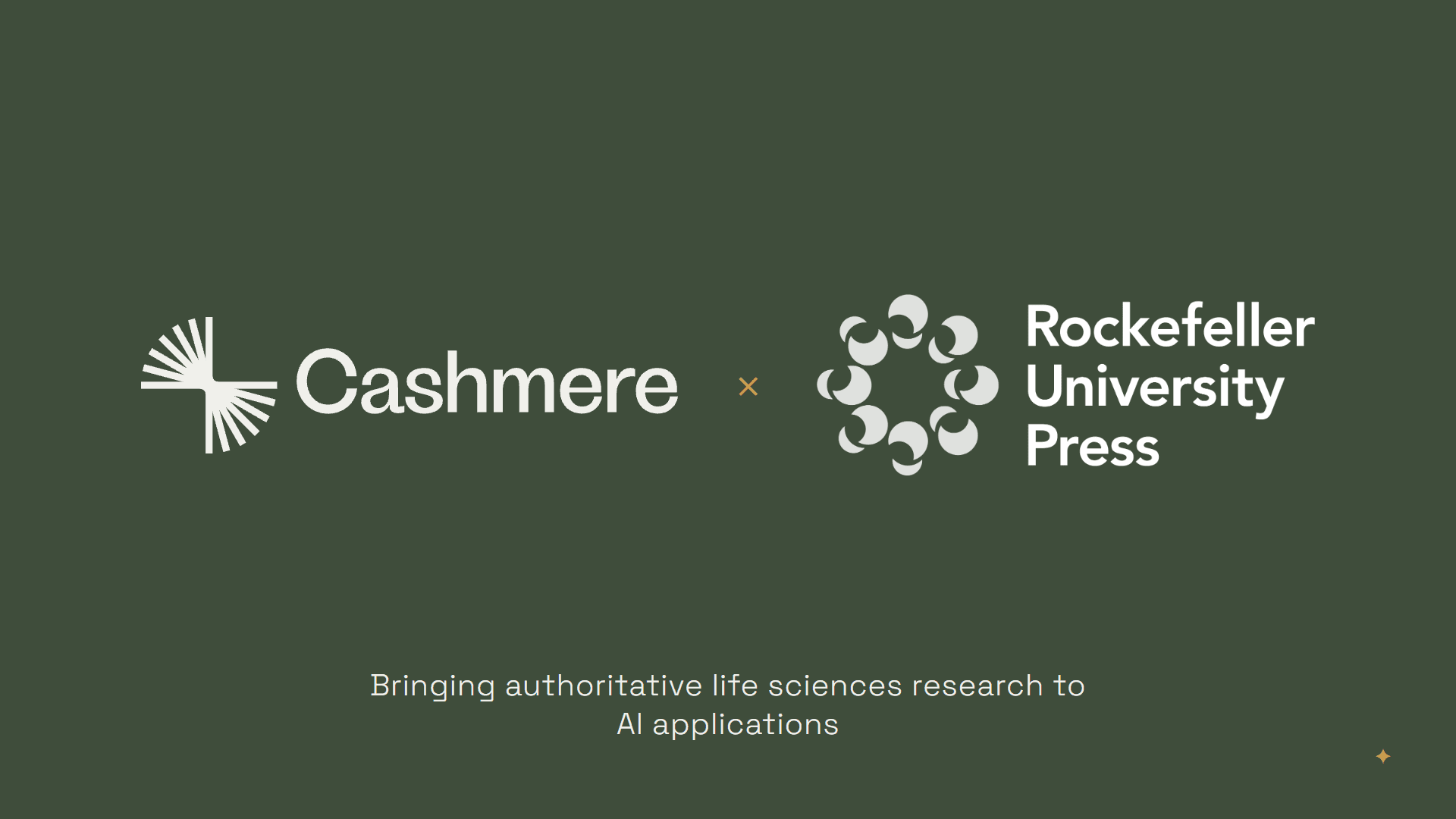 Rockefeller University Press and Cashmere Partner to Bring Authoritative Life Sciences Research to AI Applications