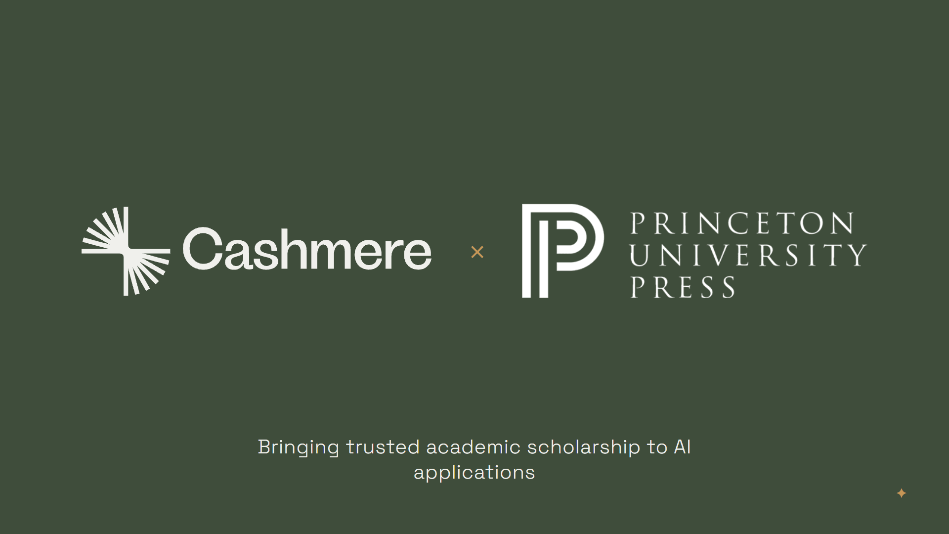 Princeton University Press & Cashmere Sign Partnership to License Academic Content to Copyright Compliant AI Platforms