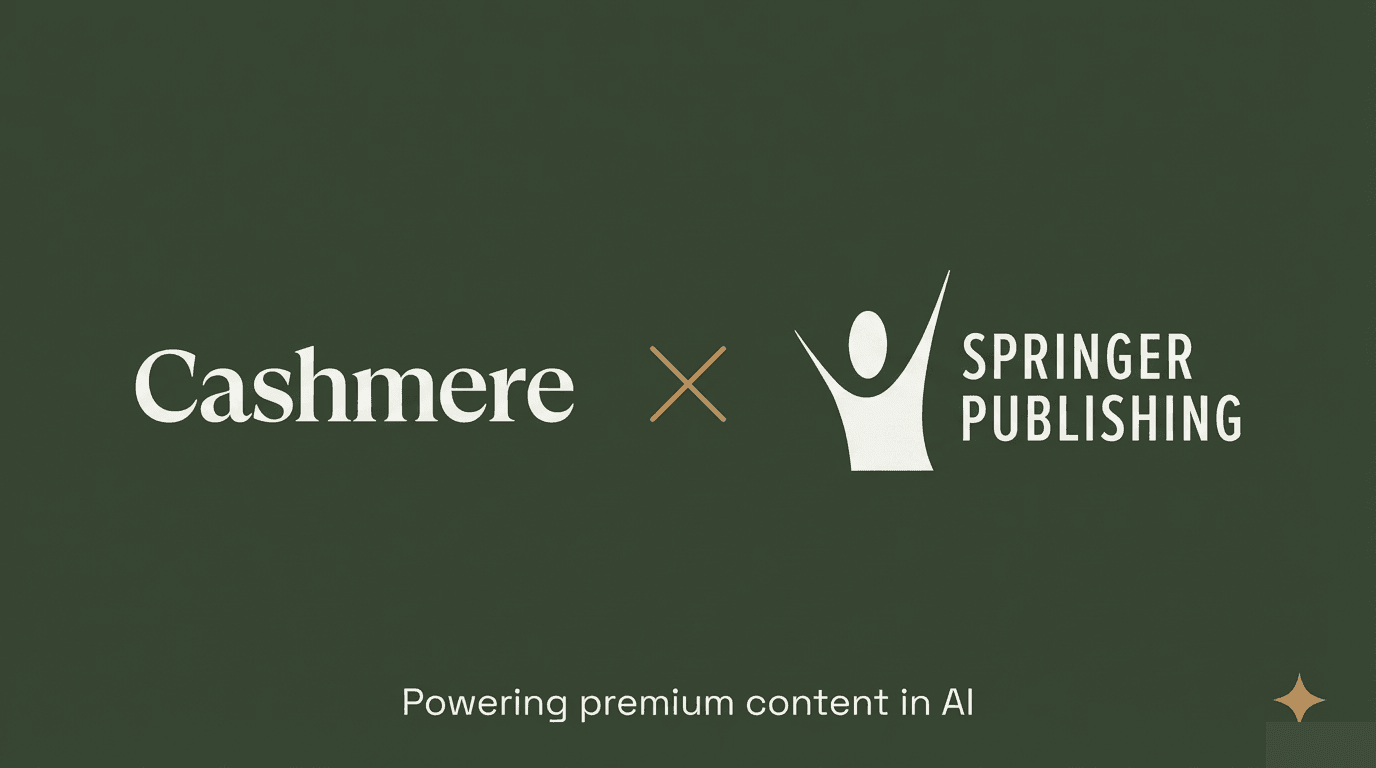 Springer Publishing Company & Cashmere Announce Partnership to Bring Trusted Healthcare Education Content to AI Systems